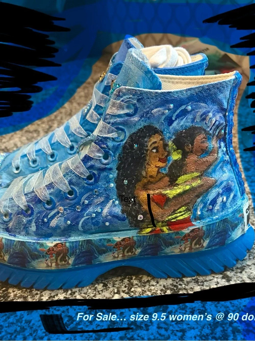 Moana inspired sneakers